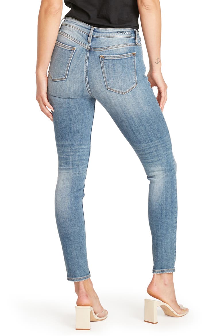 Jagger Distressed Crop Skinny Jeans, Alternate, color, MEDIUM WASH