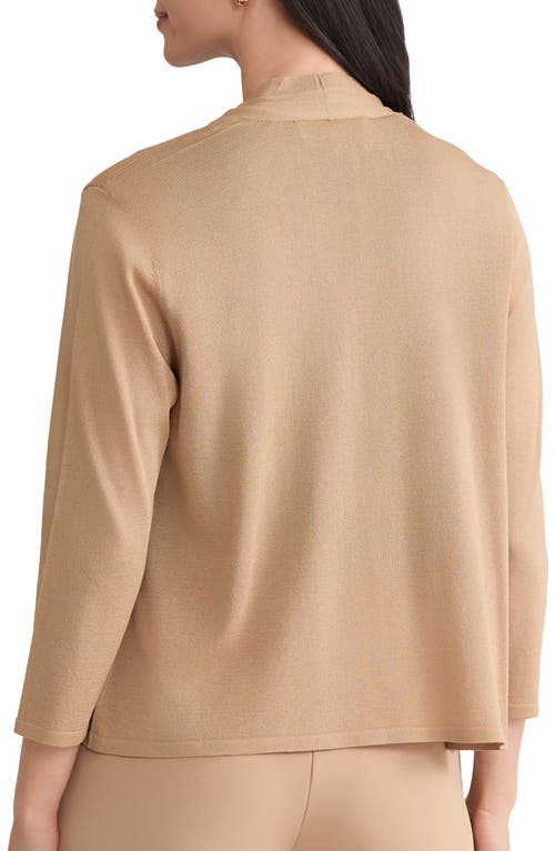 Kasper Open Front Cardigan In Neutral