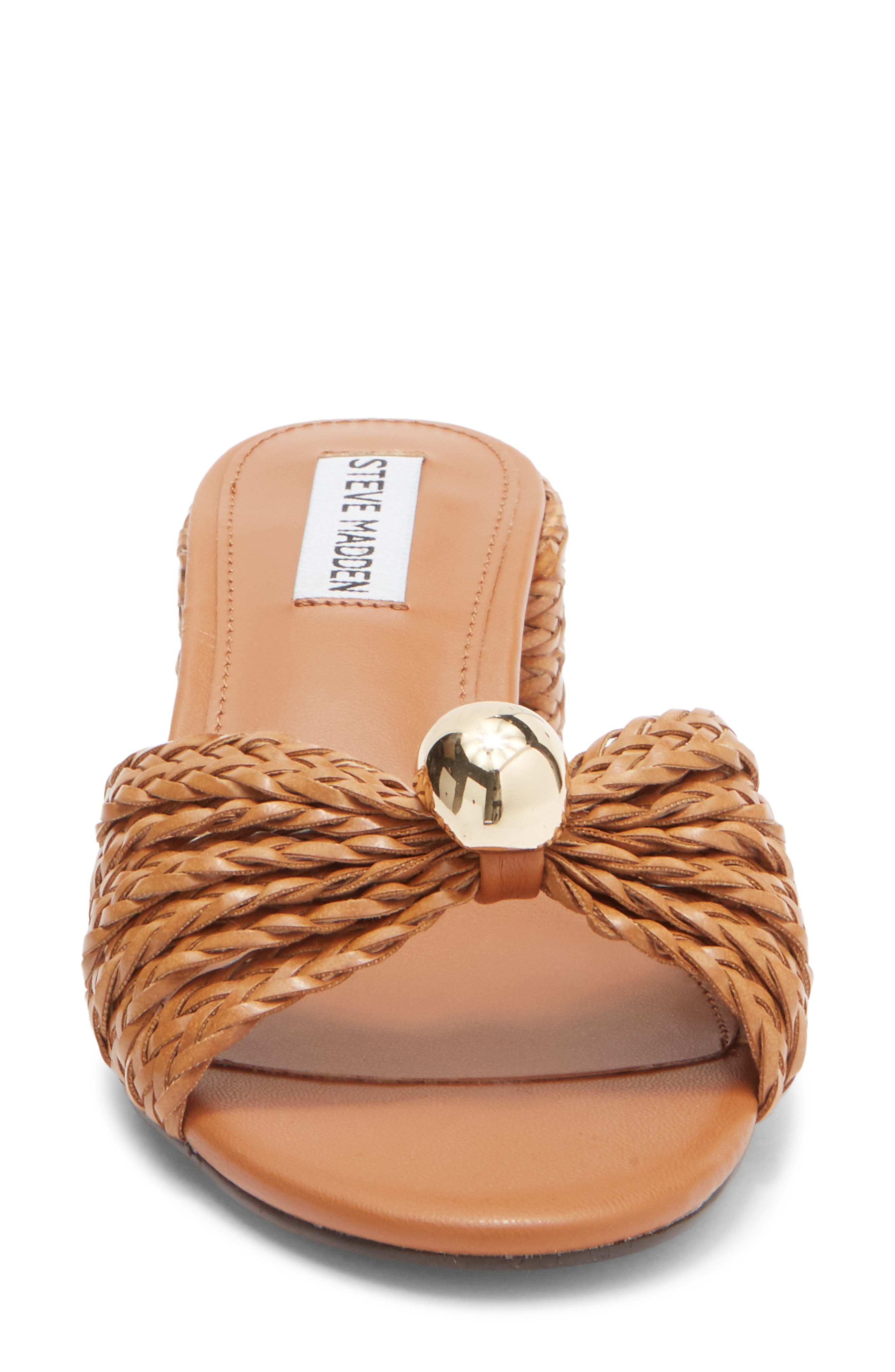 Steve Madden Melodee Woven Slide Sandal, Alternate, color, Natural