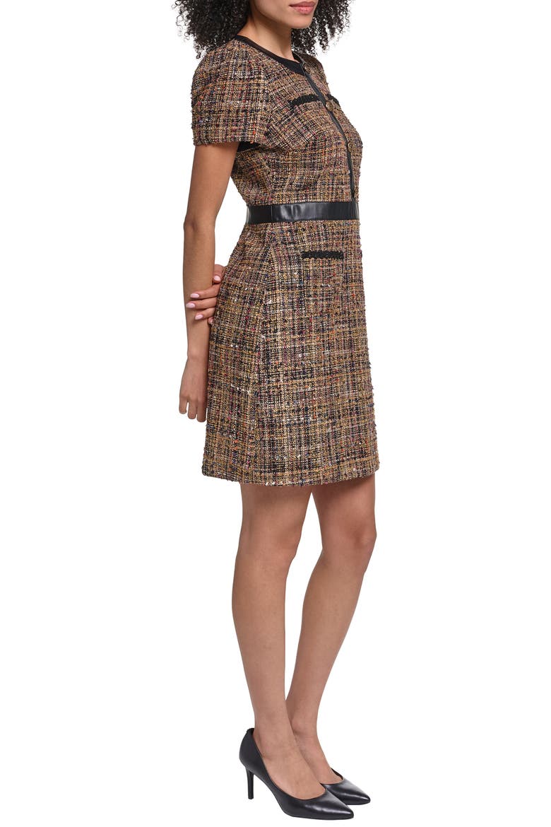 Tweed Sheath Dress, Alternate, color, GOLD MULTI