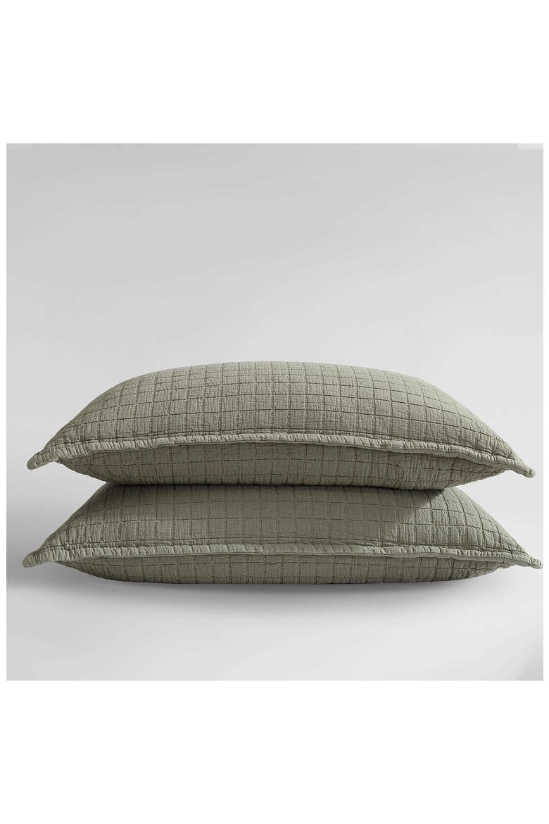 Essential Washed Jacquard Coverlet, Alternate, color, GREEN