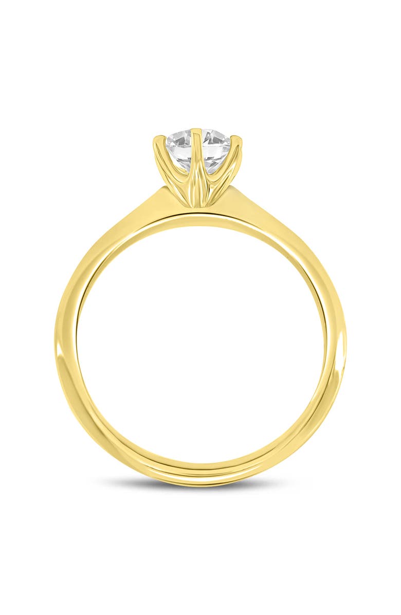 LuvMyJewelry Clara 14K Yellow Gold Round Shape Lab Grown Diamond Solitaire Engagement Ring - 0.75 ctw, Alternate, color, 14K Yellow Gold