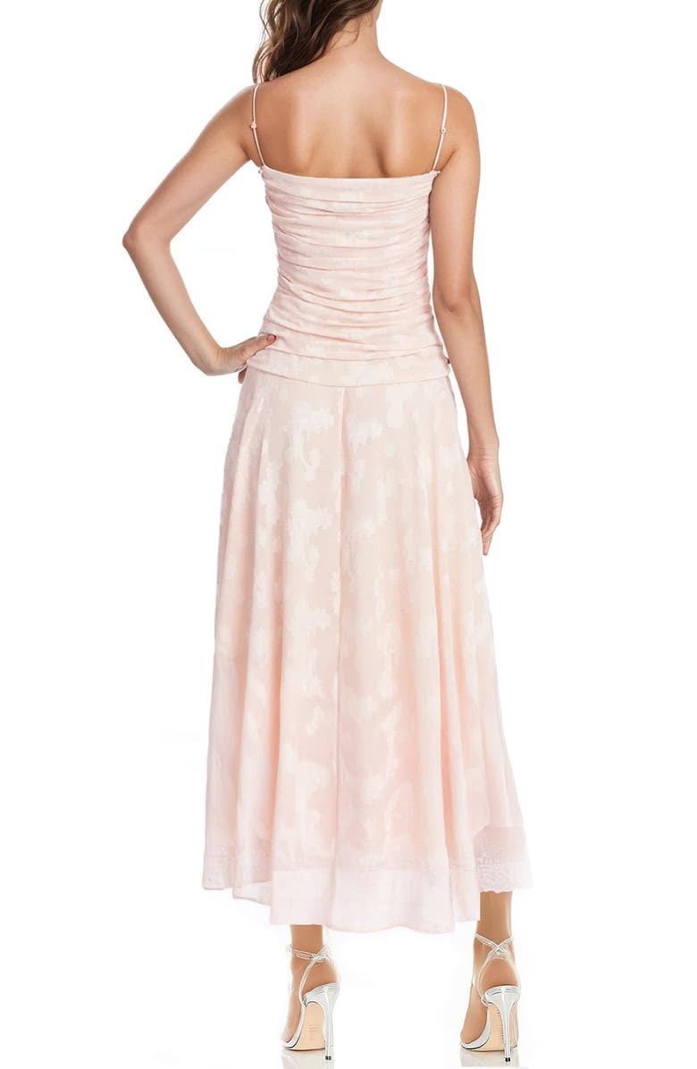 Jewel Badgley Mischka Ruched Bodice Gown, Alternate, color, Peach