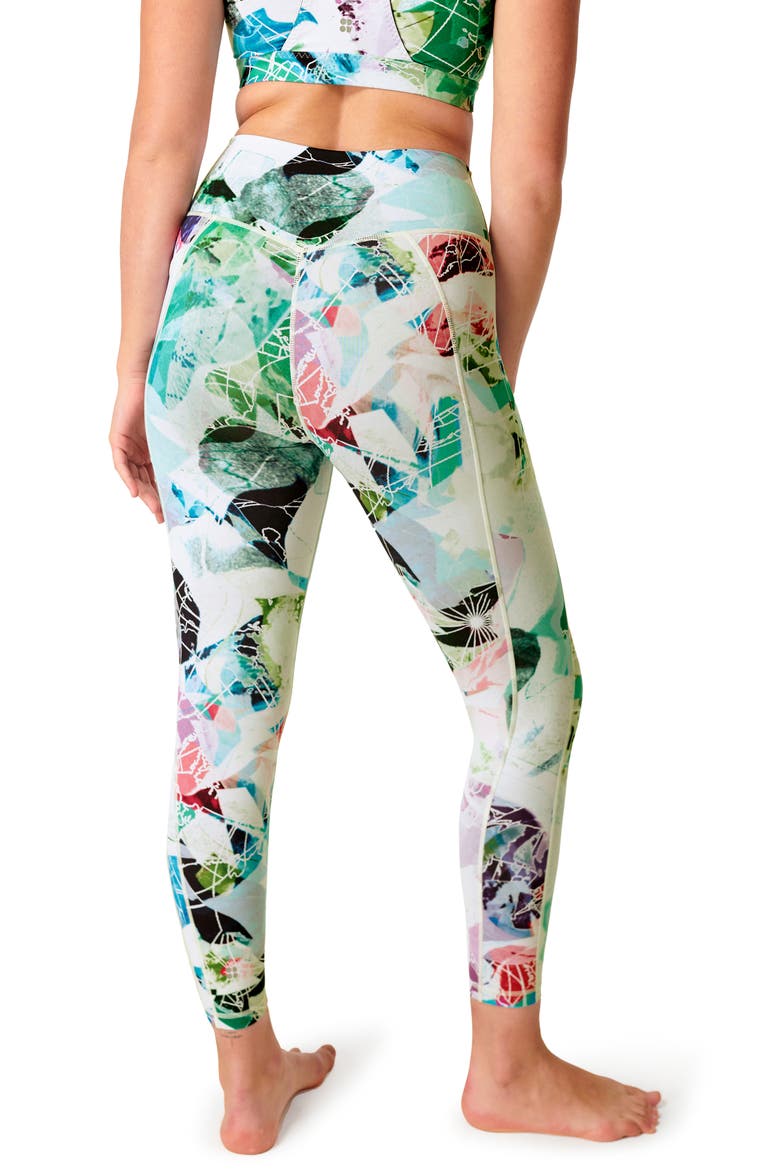 Super Sculpt Pocket 7/8 Leggings, Alternate, color, GREEN EARTH PRINT