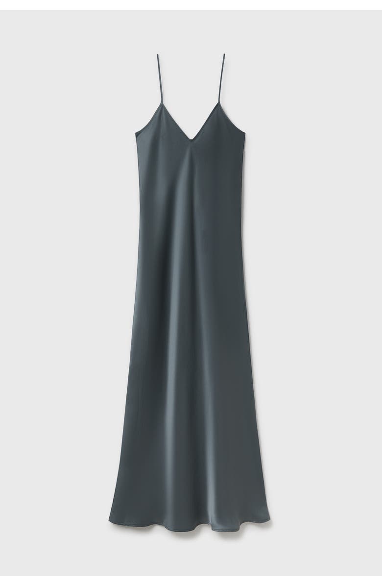 SILK LAUNDRY 90S Slip Dress Slate, Main, color, 