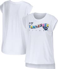 WEAR by Erin Andrews Women's WEAR by Erin Andrews White Tennessee Titans Greetings From Muscle T-Shirt