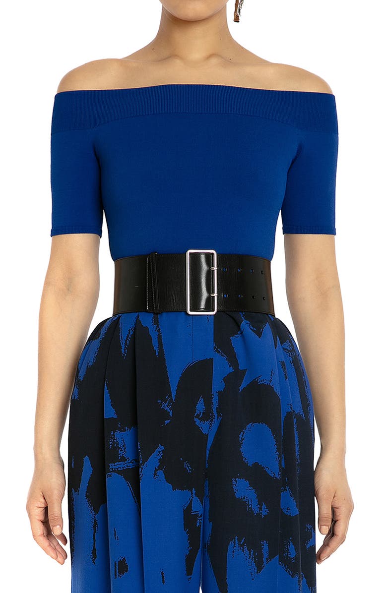 McQueen Off the Shoulder Knit Top, Main, color,