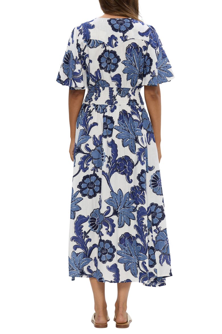 Harlow Floral Dress, Alternate, color, NAVY IBIZA