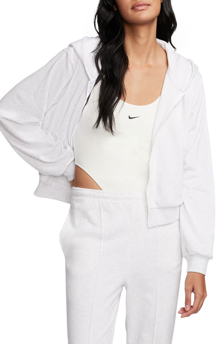 Nike Sportswear Chill French Terry Full Zip Hooded Jacket, Main, color, 051 B Hthr/Ltowbr