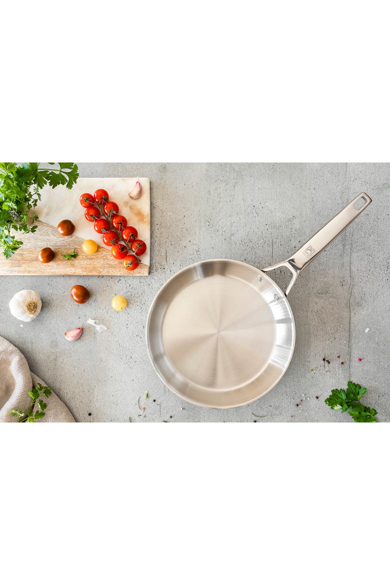 Signature Stainless Steel Professional Frypan, 8-Inch, Alternate, color, Silver