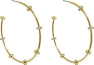 Liza Schwartz Cubic Zirconia Station Hoop Earrings