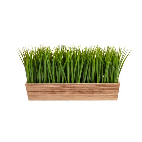 20-in Vanilla Grass Artificial Plant in Decorative Planter