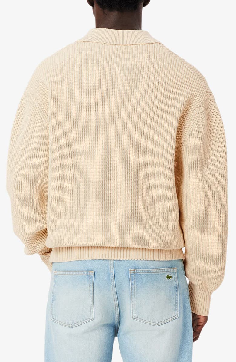 Lacoste Relaxed Fit Polo Sweater, Alternate, color, Powder