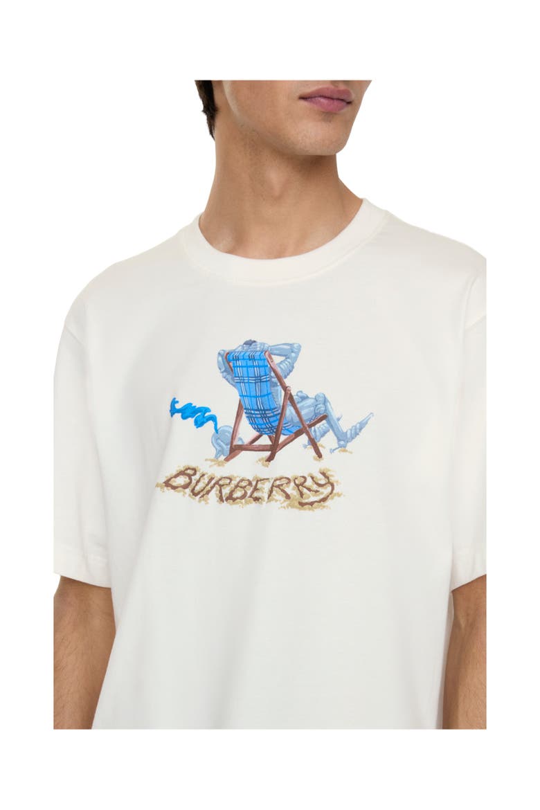 Beach Knight Cotton T-shirt, Alternate, color, Chalk white