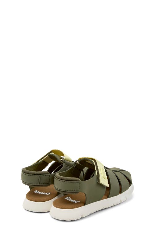 Camper Kids' Oruga Fisherman Sandal In Medium Green