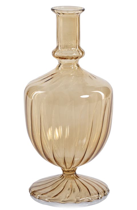 Vellum Set of 2 Spiral Decorative Glass Vases