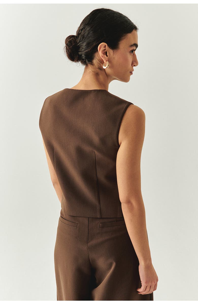 Exquise Elowyn Sleeveless Vest, Alternate, color, Brown