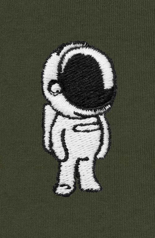 Dalix Astronaut Fleece Sweatshirt In Military Green