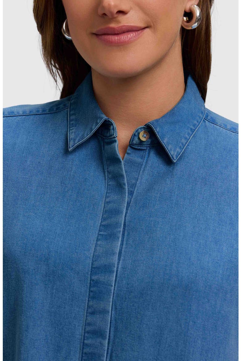 Cici Denim Tunic, Alternate, color, MEDIUM WASH BLUE