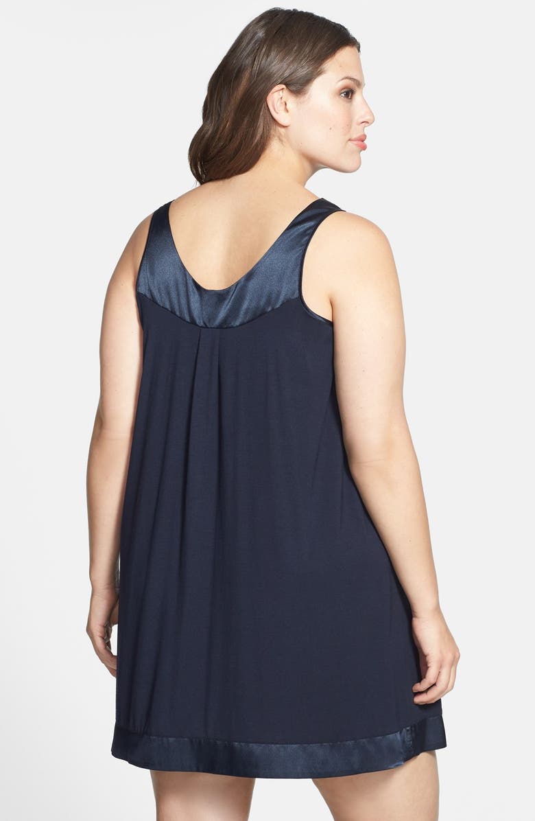 Midnight by Carole Hochman Satin Detail Chemise, Alternate, color, 