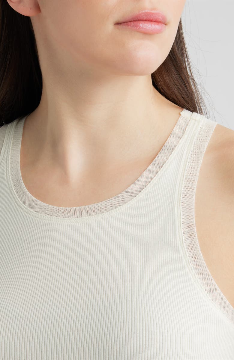 BOSS Orange Eplie Stretch Cotton Rib Tank, Alternate, color, Open White