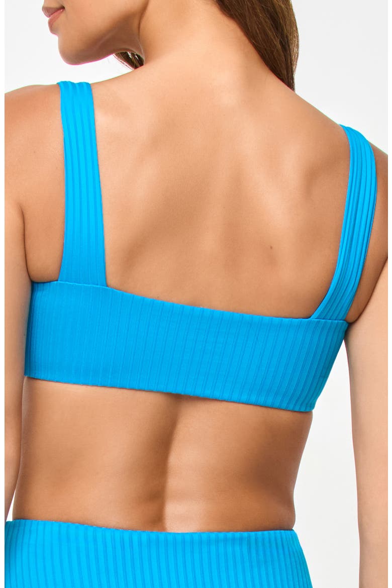 Lana Ribbed Twist Bikini Top, Alternate, color, ELECTRIC BLUE