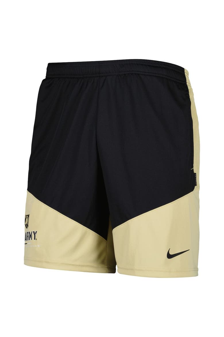 Men's Nike Black/Gold Army Black Knights Performance Player Shorts, Alternate, color, Black