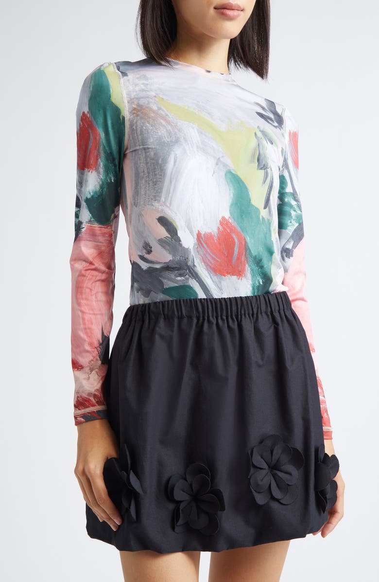 Stine Goya Floral Print Jersey Top, Alternate, color, My Garden