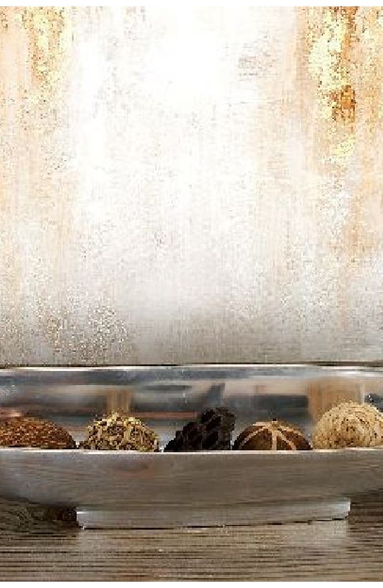 WILLOW ROW Silvertone Aluminum Tray, Alternate, color, 