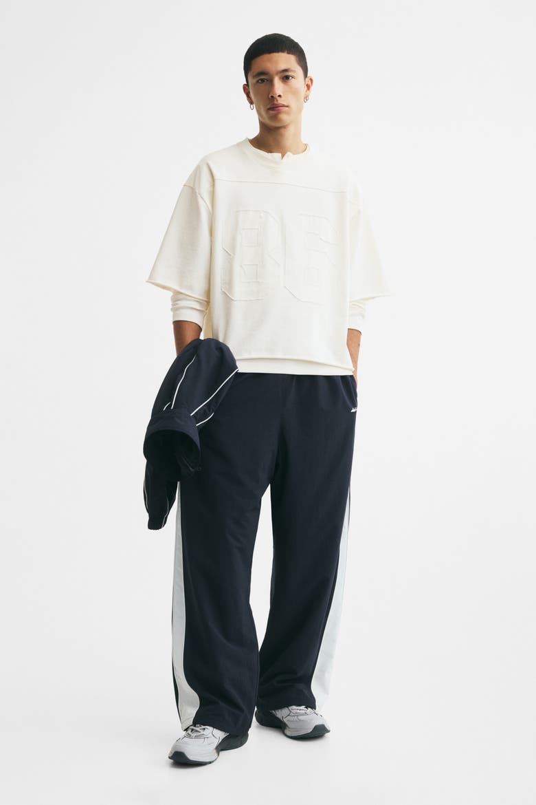 Oversized Fit Motif-detail Cotton T-shirt, Alternate, color, Ivory/86