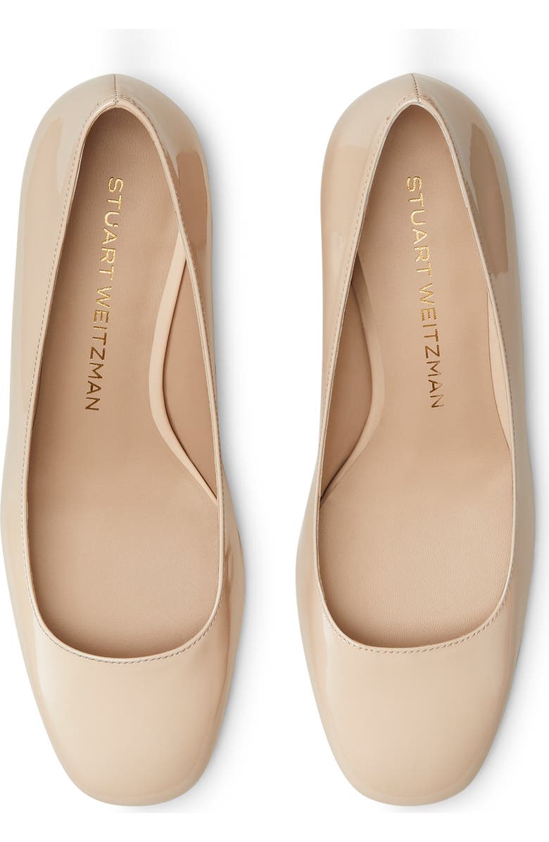 Stuart Weitzman Maeve Block Heel Pump, Alternate, color, Barely Beige