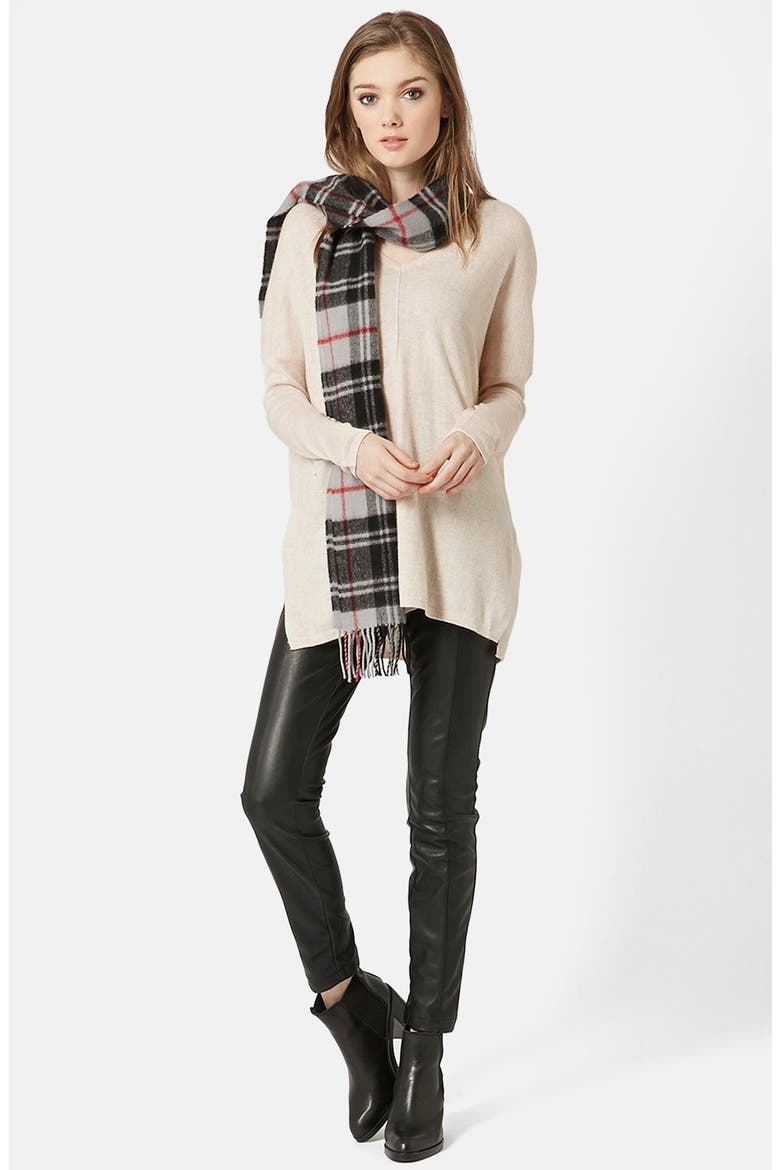 Front Seam V-Neck Sweater, Alternate, color, CREAM