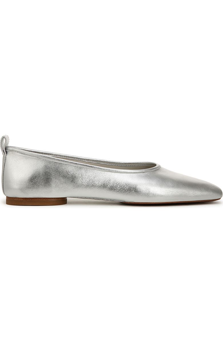 Vince Vivian Ballet Flat, Alternate, color, Silver