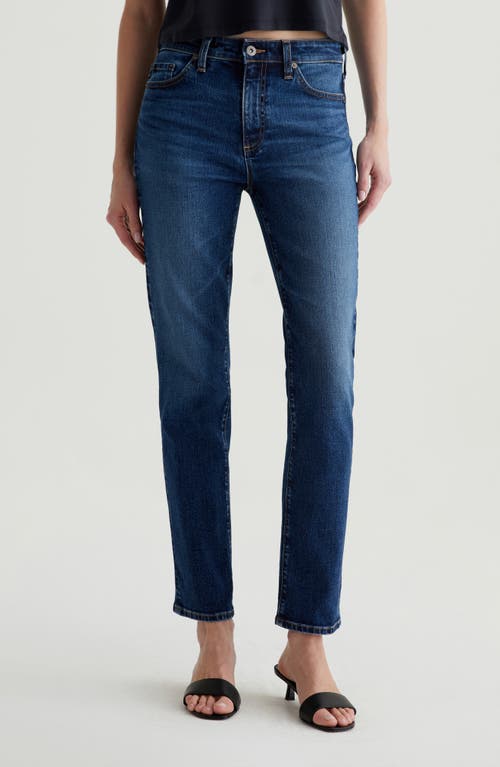 Ag Mari High Waist Slim Straight Leg Jeans In Blue