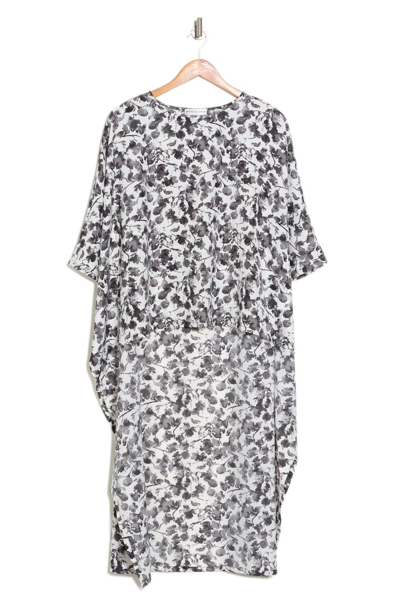 PATRIZIA LUCA Oversize High/Low Tunic, Alternate, color, Black Print