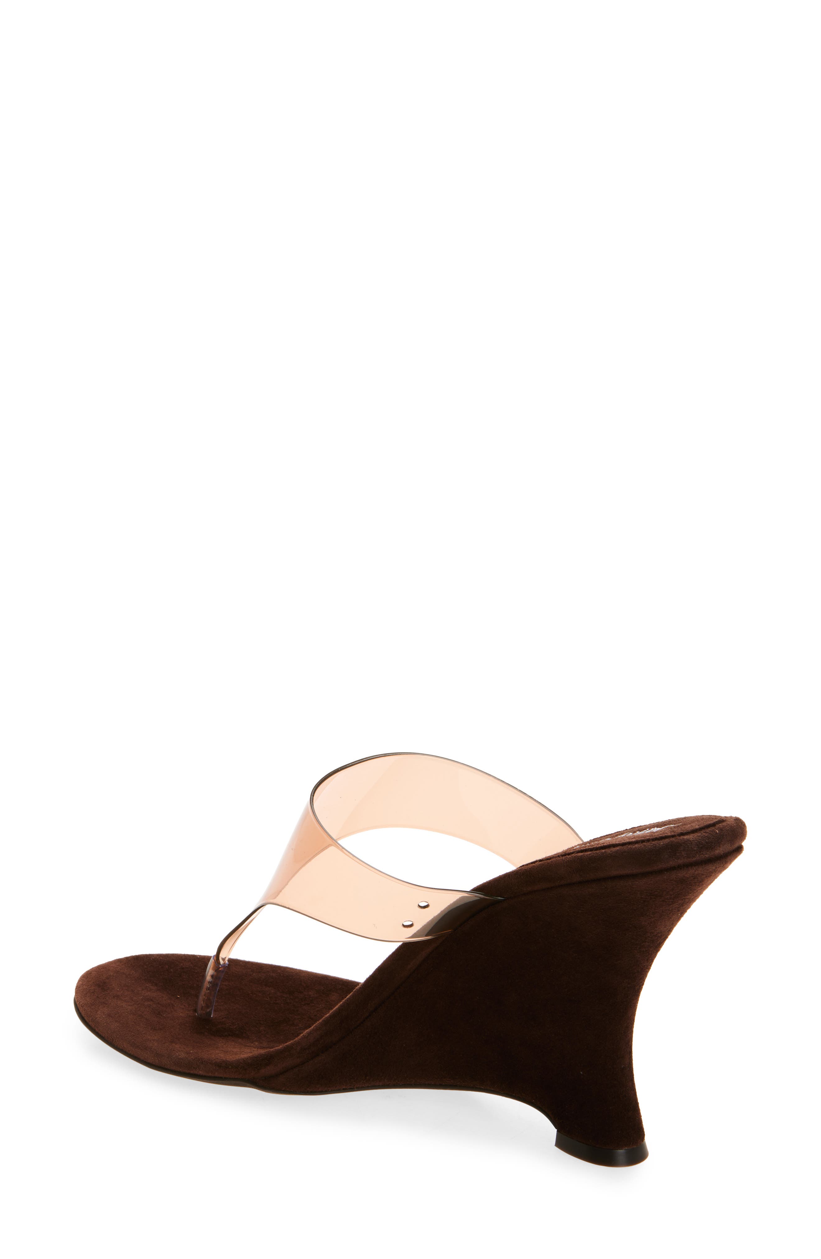 Jeffrey Campbell Persistent Wedge Slide Sandal, Alternate, color, Brown Suede Combo