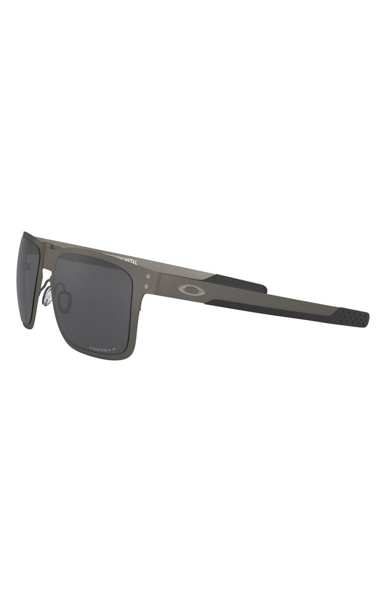 Oakley Holbrook 55mm Prizm<sup
™</sup
 Polarized Square Sunglasses, Alternate, color, Matte Gunmetal/ Prizm Black