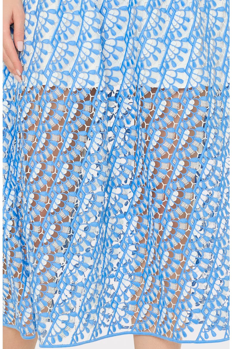 Hazel Embroidered Midi Dress, Alternate, color, BLUE