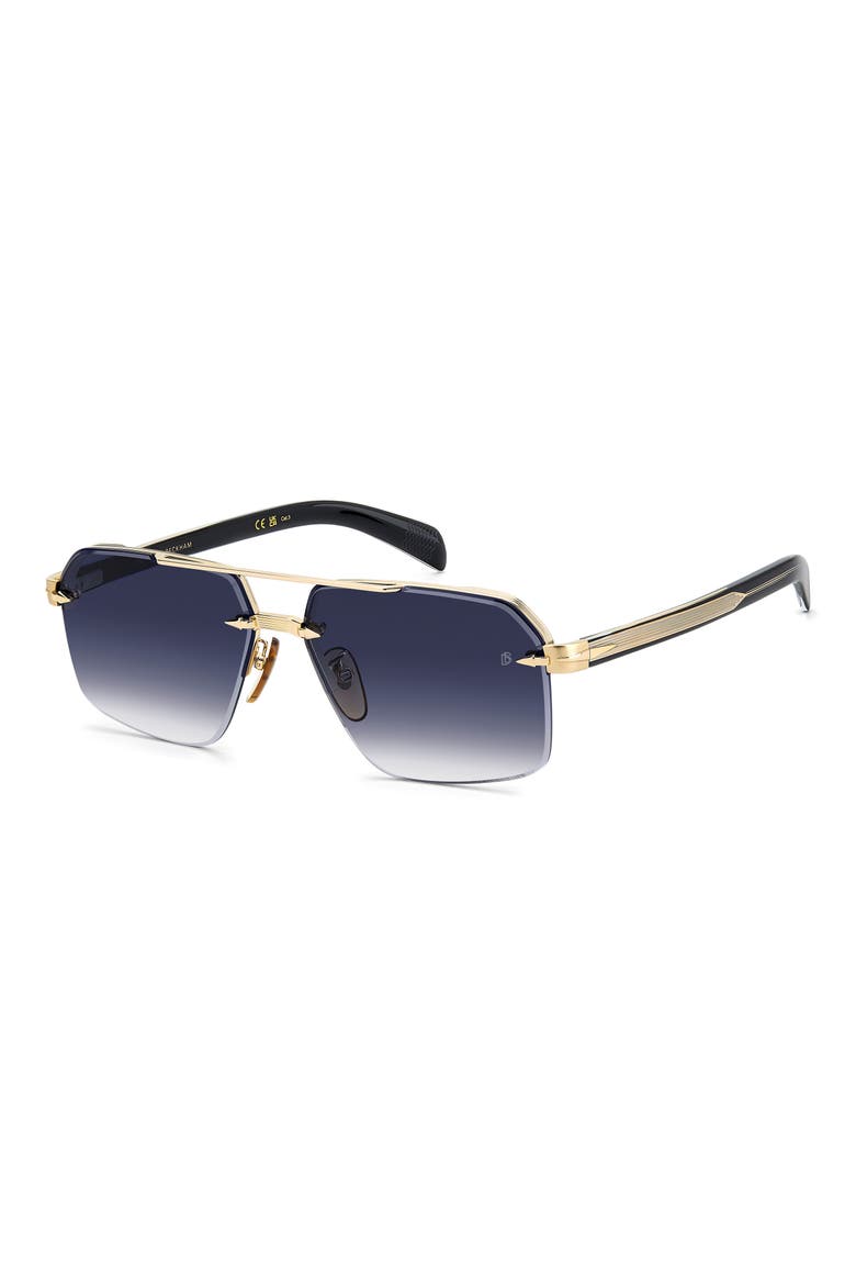 61mm Navigator Sunglasses, Alternate, color, GOLD BLACK/ BL SF AR