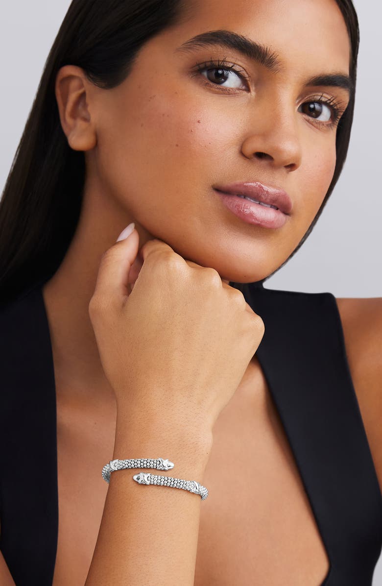 LAGOS Embrace Caviar Versa Bypass Bracelet, Alternate, color, Silver
