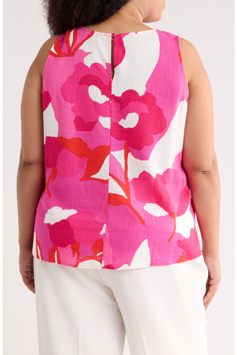 Sleeveless Top, Alternate, color, NEW IVORY POPPY PRINT