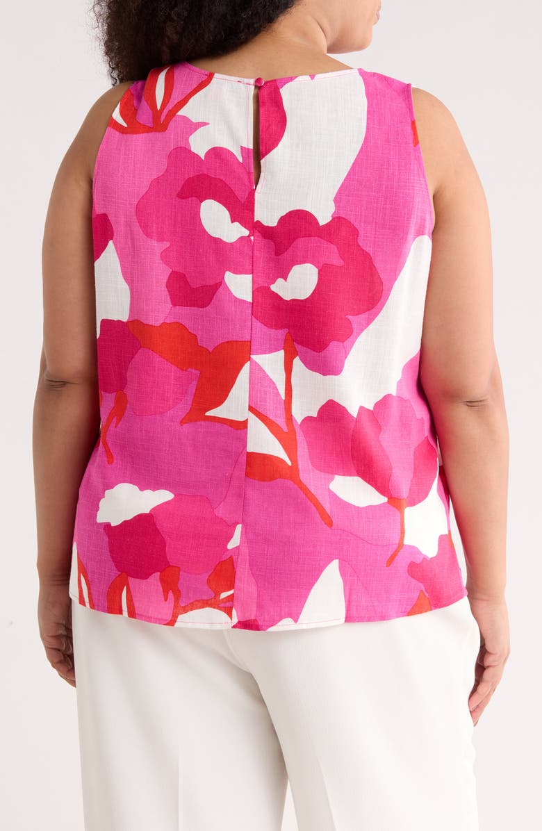 Vince Camuto Sleeveless Top, Alternate, color, New Ivory Poppy Print