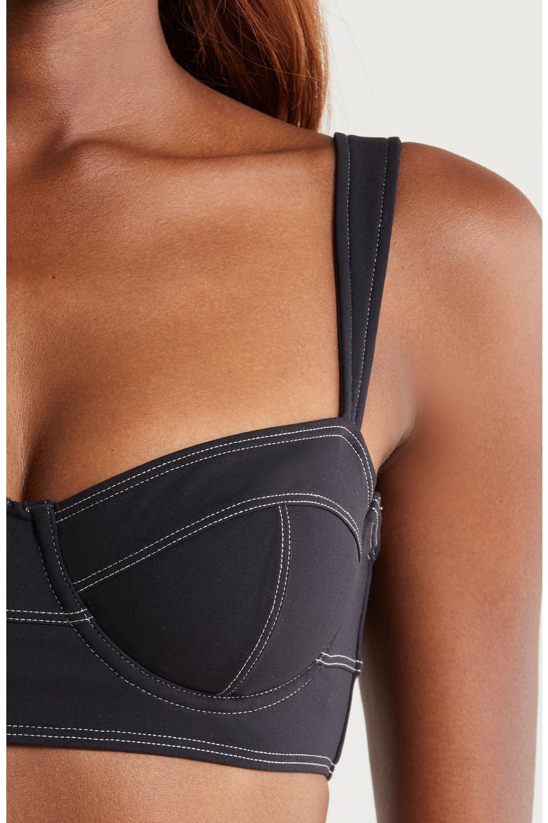 Ravello Underwire Bikini Top, Alternate, color, NOIR