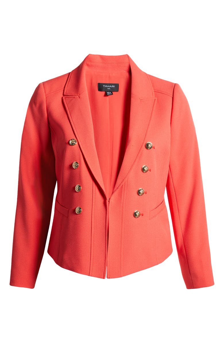 Tahari ASL Faux Double Breasted Blazer, Main, color,