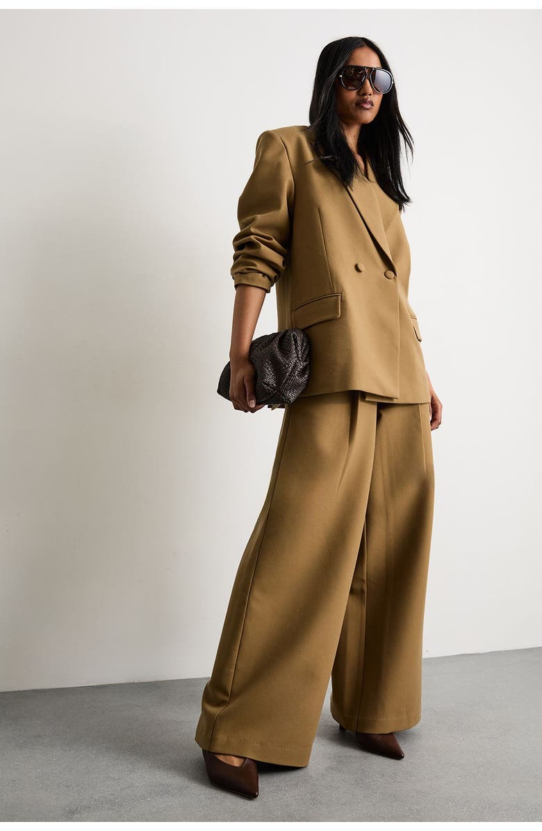 Warehouse The Premium Oversized Tailored Blazer, Alternate, color, Beige