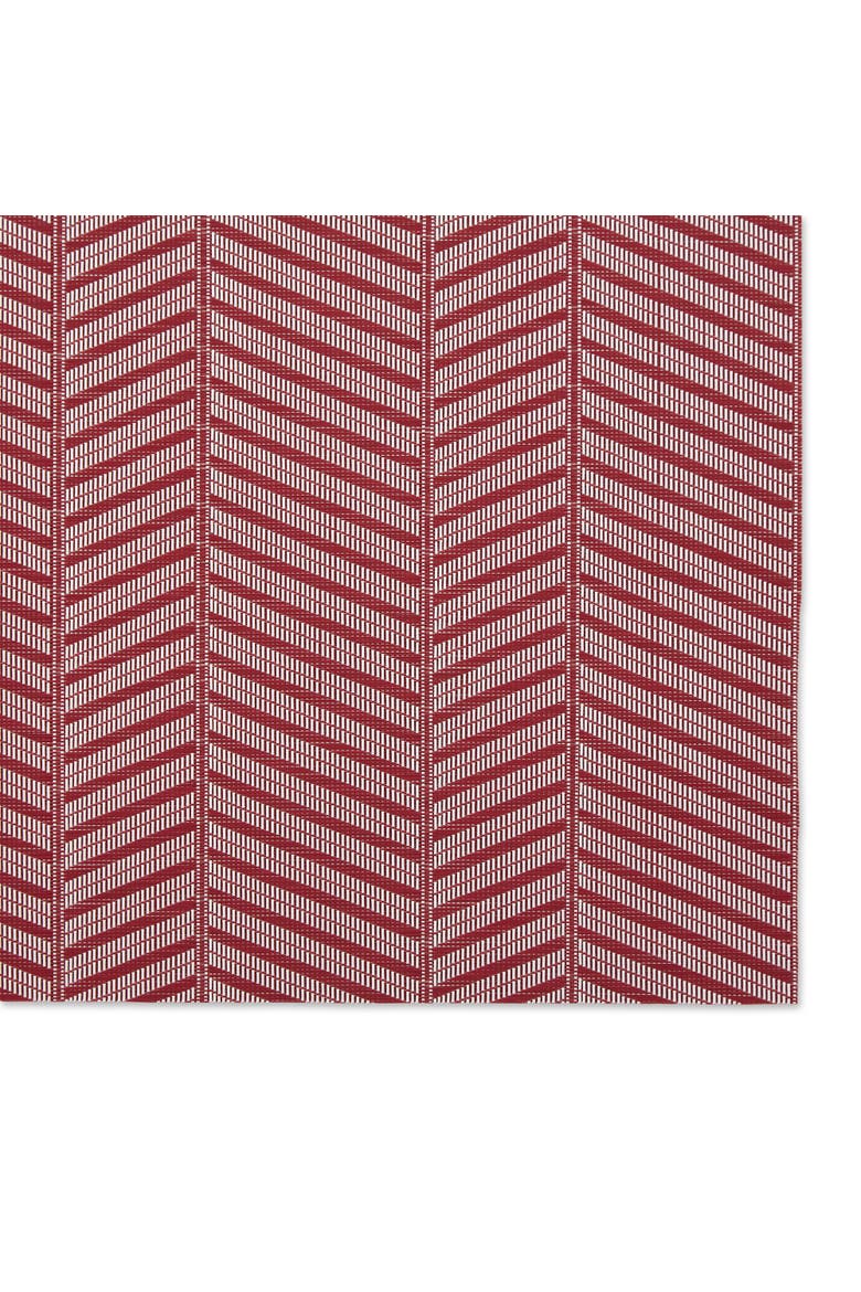 Textured Twill Weave Placemat Set/6, Alternate, color, Barn Red