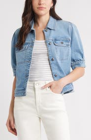 Caslon® Elbow Sleeve Denim Jacket