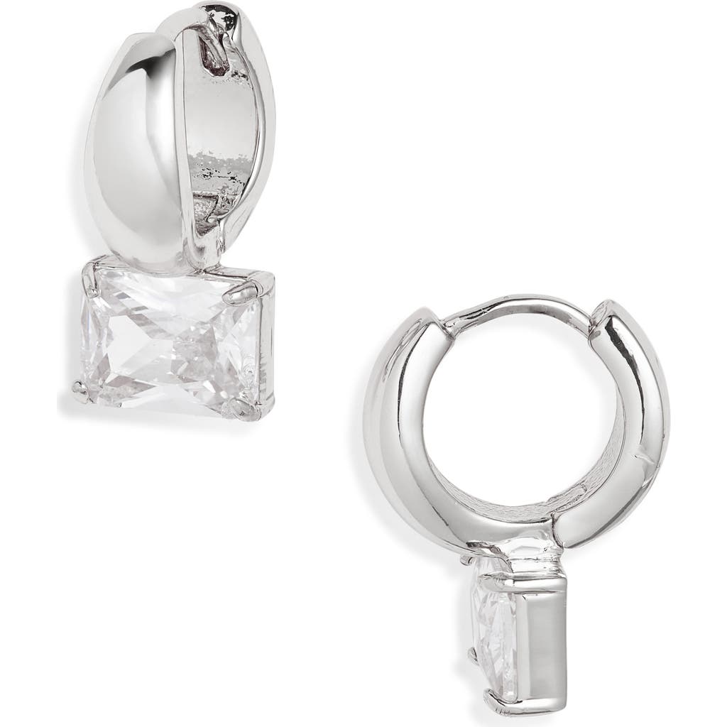 Nordstrom Cubic Zirconia Drop Huggie Earrings