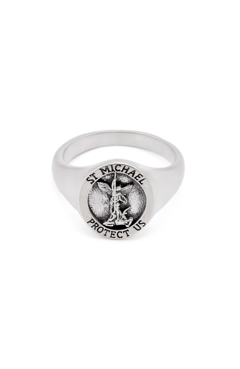 Serge DeNimes Silver Archangel Ring, Main, color,