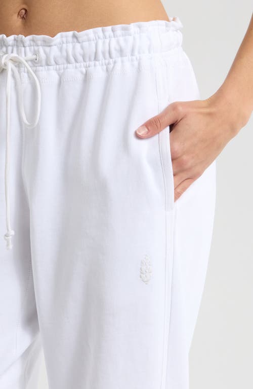 Free People Fp Movement Flutter Crop Joggers In Ivory